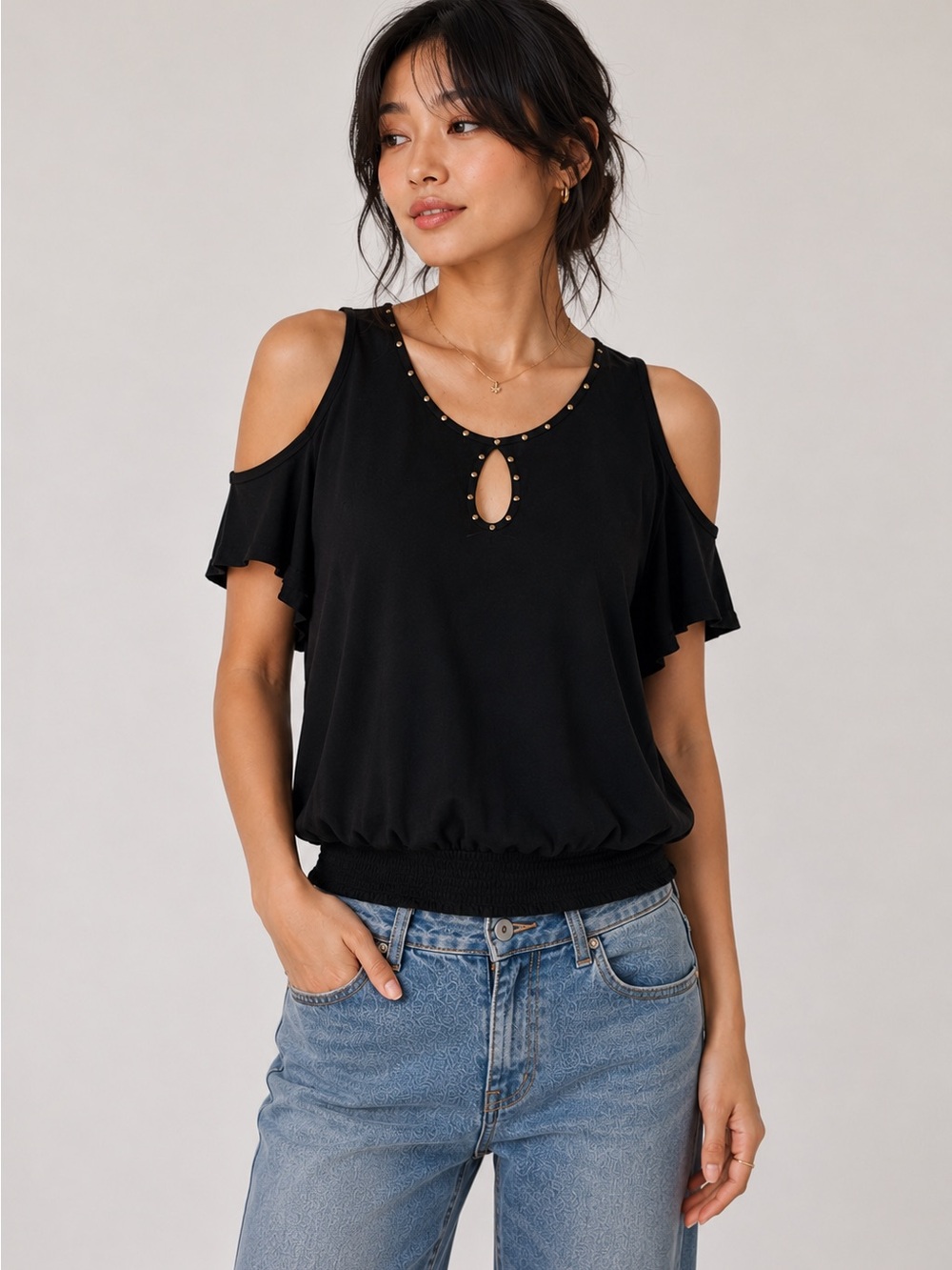 Venus Cold Shoulder Top - Size M